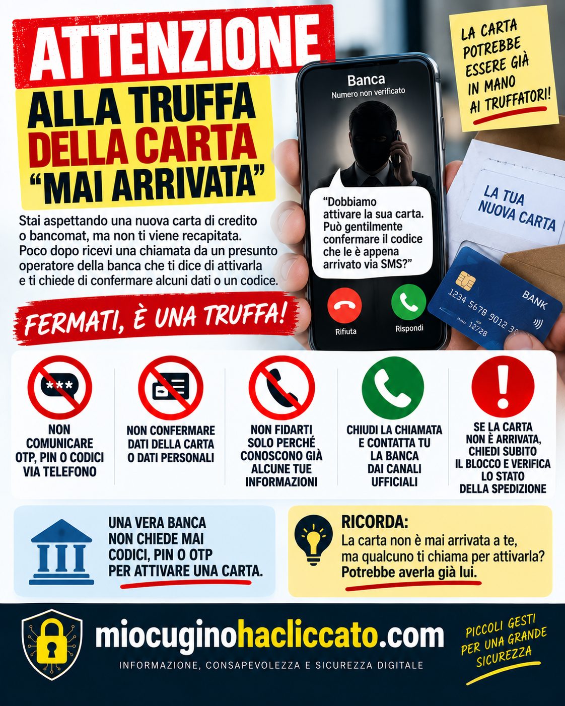Truffa della carta mai arrivata