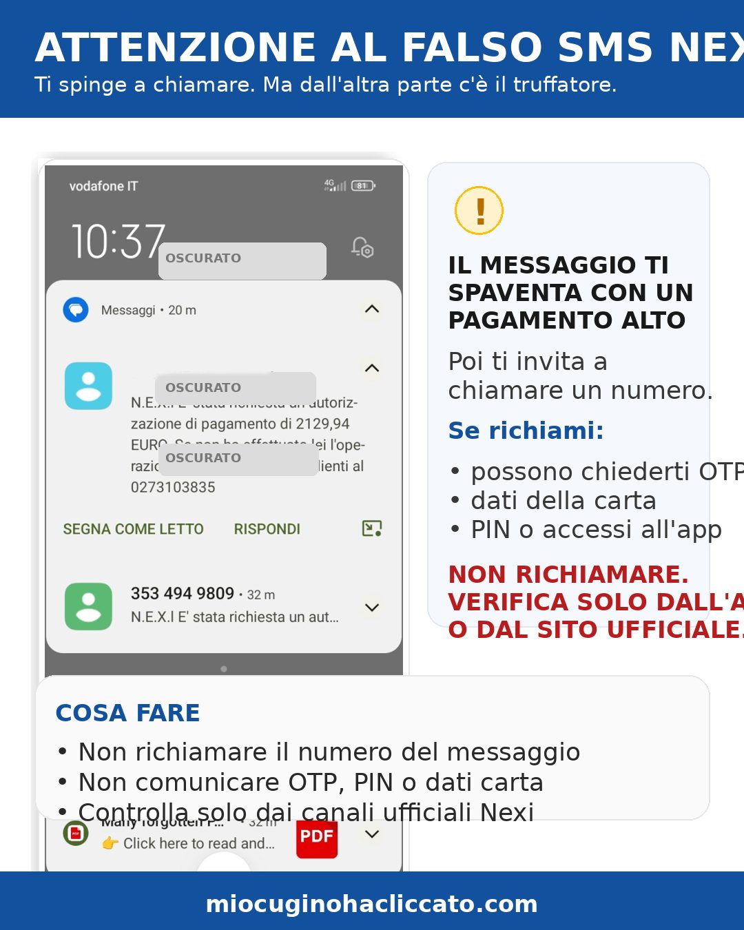 Falso SMS Nexi