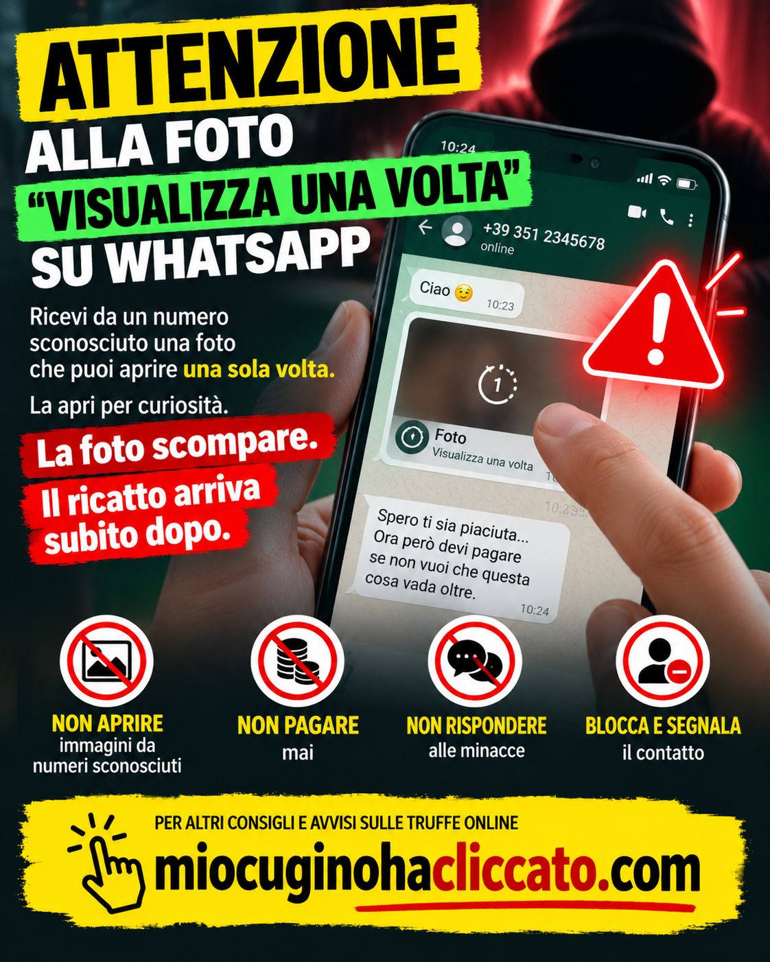 ruffa della foto che si cancella dopo l’apertura
