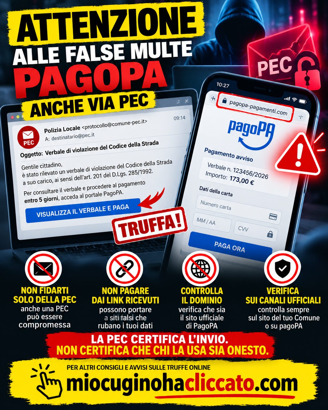 False multe PagoPA via PEC